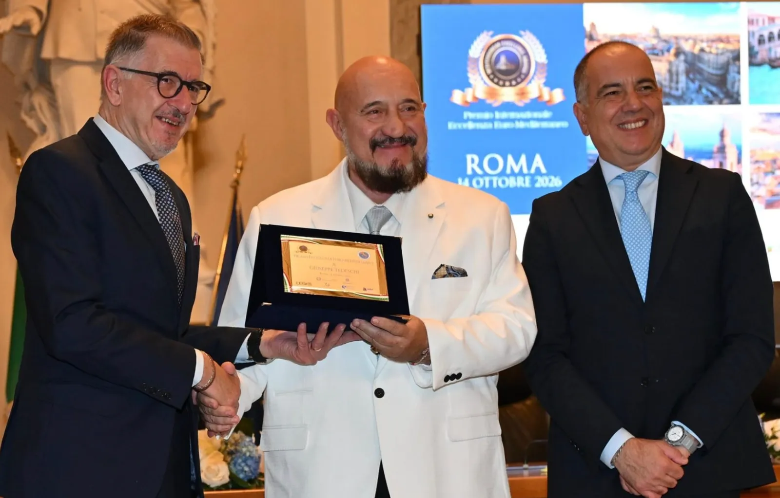 CULTURA: A GIUSEPPE TEDESCHI IL PREMIO INTERNAZIONALE ECCELLENZA EURO MEDITERRANEO